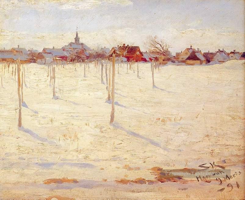 Hornbaek en invierno 1891 Peder Severin Kroyer Peintures à l'huile